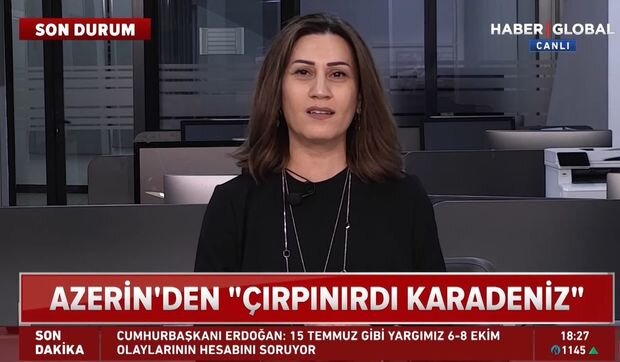 Azərin "Haber Global"ın efirində "Çırpınırdı Qara dəniz"i İFA ETDİ - VİDEO