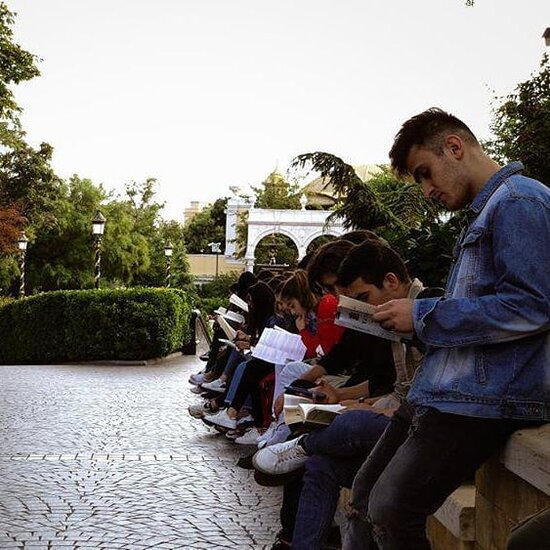 Bakı metrosunda fləşmob... - FOTOLAR