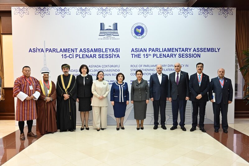 Bakıda Asiya Parlament Assambleyasının 15-ci Plenar Sessiyası öz işinə başlayıb