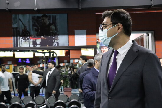 Gənclər və idman naziri Kamil Zeynallıya məxsus fitness zalının qonağı oldu - FOTO-VİDEO