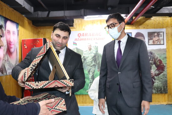 Gənclər və idman naziri Kamil Zeynallıya məxsus fitness zalının qonağı oldu - FOTO-VİDEO