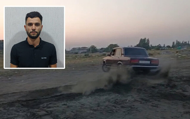 Çimərlikdə avtoxuliqanlıq edən şəxs həbs olundu - Foto