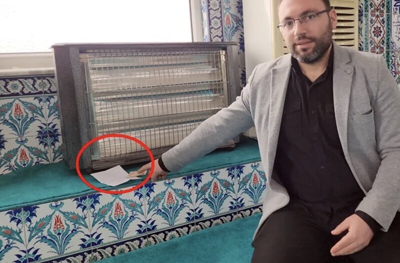 Məsciddə istilikdən istifadə etdikləri üçün yazdıqları qeyd ürəkləri isitdi