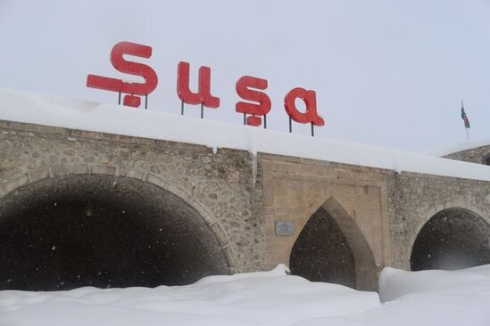 Qar Şuşanın təbiətini daha da heyrətamiz edib - FOTO/VİDEO