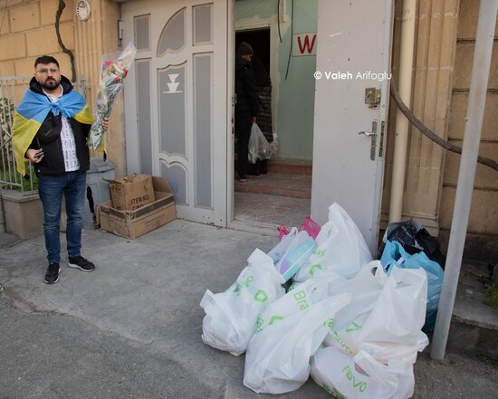 Azərbaycan xalqından Ukraynaya dəstək aksiyası - FOTO-VİDEO