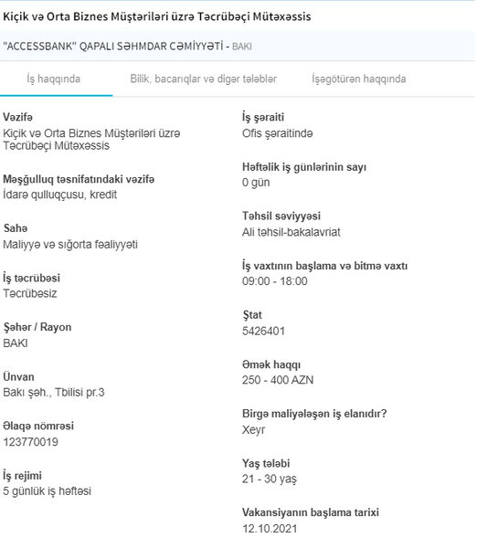 İşsizlərin nəzərinə! Dövlət boş iş yerlərini açıqladı - 1500 AZN maaş