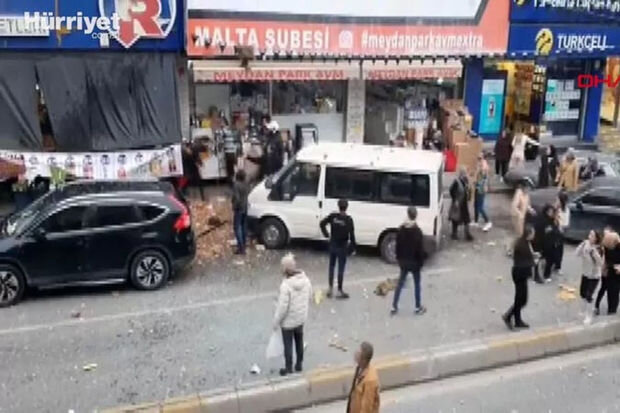 İstanbulda güclü partlayış baş verib, yaralılar var - VİDEO