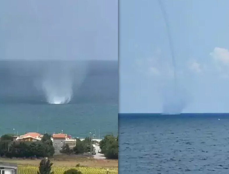 İstanbul sahillərində yaranan tornado ANBAAN GÖRÜNTÜLƏNİB - FOTO