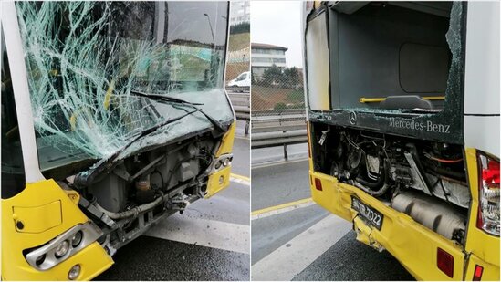 İstanbulda iki sərnişin avtobusu toqquşdu: 10 yaralı