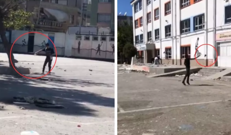 Məktəbdə şok hadisə: Binanı daşladılar, ağacları yandırmaq istədilər