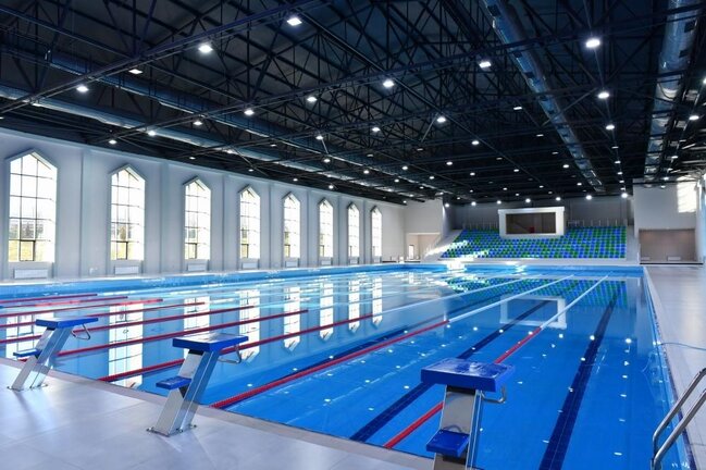 İlham Əliyev ailəsiylə Olimpiya İdman Kompleksində - FOTOLAR