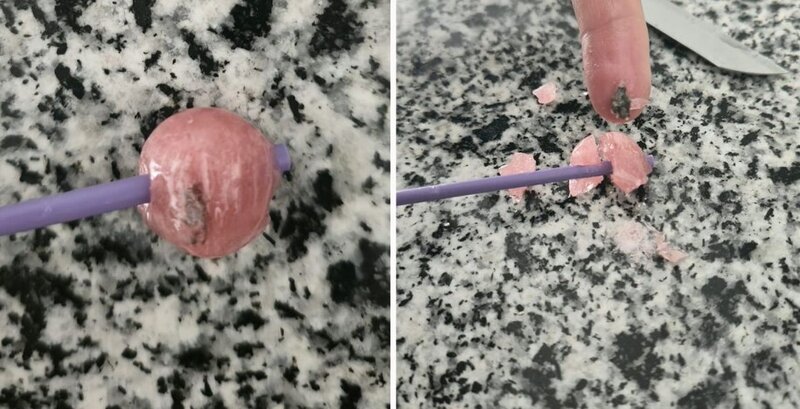 Şirin konfetin içindən daş çıxdı - VİDEO