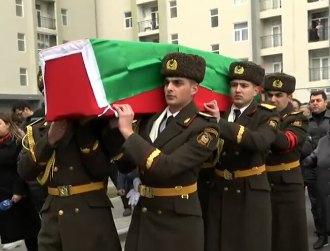 Şəhid Şəhriyar Əlibəyli ilə vida mərasimi başa çatdı - FOTO/VİDEO