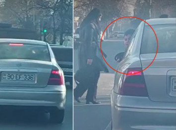 Gəncədə valideyn məsuliyyətsizliyi: Azyaşlı övladı ilə sükan arxasına keçdi - VİDEO