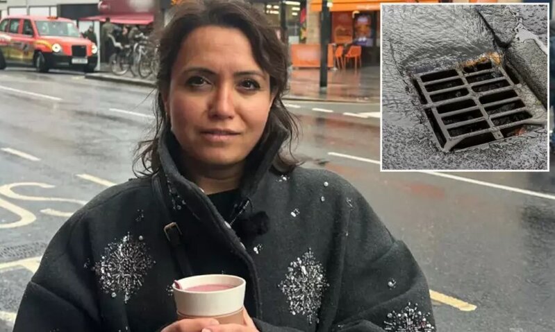 Qəhvəsini kanalizasiyaya tökən qadının başına görün nə gəldi