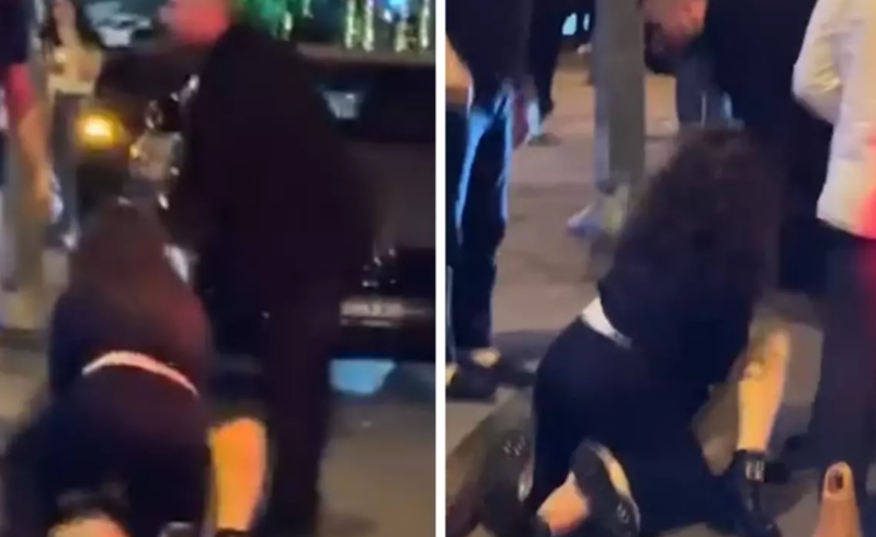 Küçənin ortasında üç qadın bir-biriləri ilə əlbəyaxa oldular - VİDEO