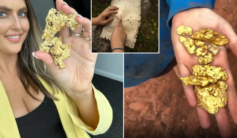 Qazdığı yerdə külçə-külçə qızıl tapdı