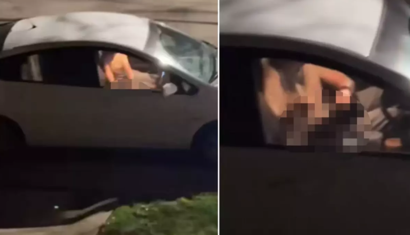 Kuryer çatdırdığı yeməyə ayaqqabısını sürtüb