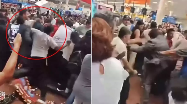 Endirim günü mağazaya gələn vətəndaşlar arasında kütləvi dava - VİDEO