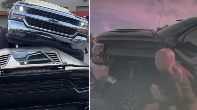 Bahalı maşını görməyib üzərinə çıxdı, sürücünün sözləri diqqət çəkdi - VİDEO