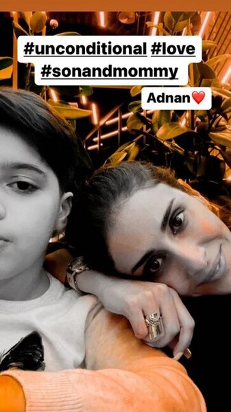 Leyla Quliyeva oğlu ilə - FOTO