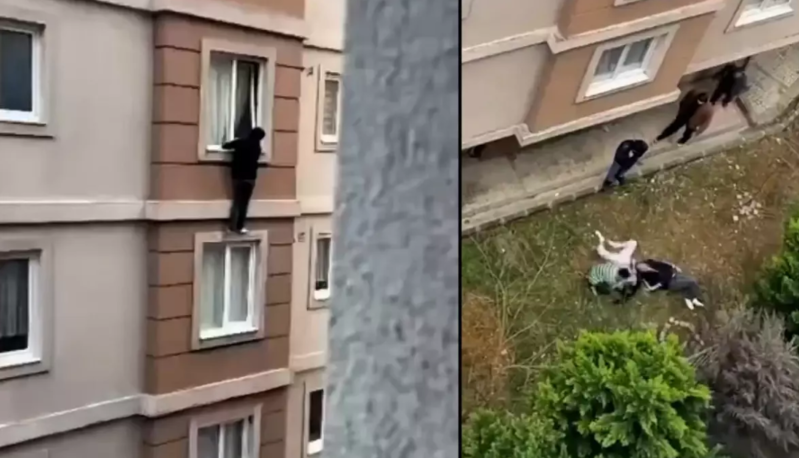 Ailələrinə tutulmamaq üçün özlərini 4-cü mərtəbədən atan gənc sevgililərdən xəbər var - VİDEO