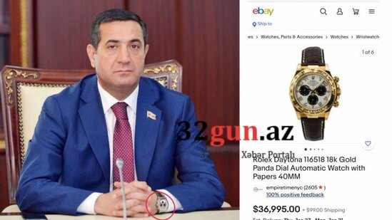 Deputat Mahir Abbaszadənin ev və maşın qiymətinə olan saatları - ŞOK FOTOLAR