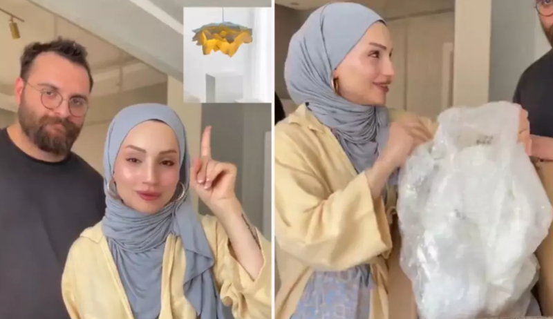 Onlayn sifariş verdikləri 3 minlik çilçırağın əvəzinə kağız maket göndərildi - VİDEO