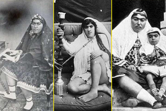 İran şahının hərəmxanasındakı bığlı qadınlar - FOTOLAR