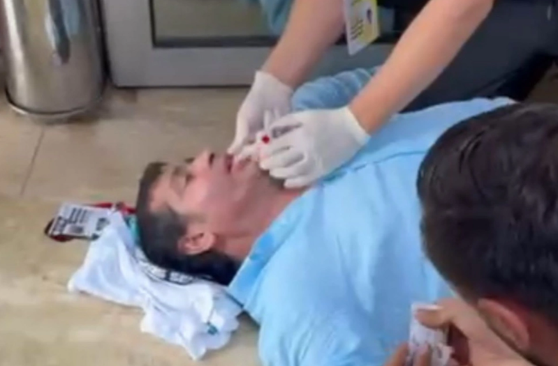 Araz Musayevin Türkiyədə bıçaqlanmasının ANBAAN GÖRÜNTÜLƏRİ