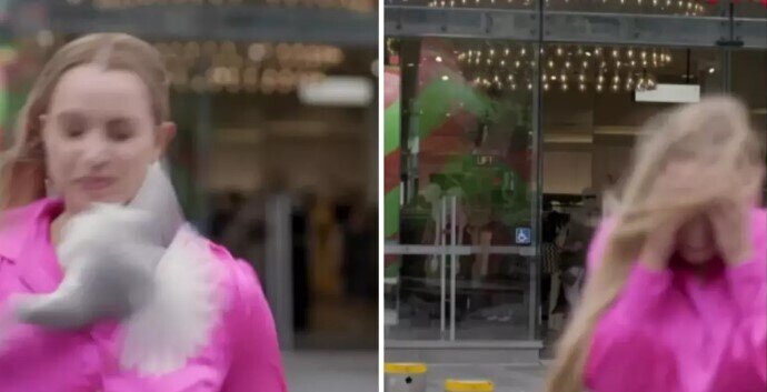 Canlı yayım zamanı qağayının hücumuna məruz qalan qadın müxbirin gözü qanadı - VİDEO