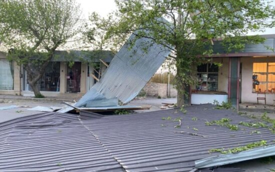 Güclü külək nəticəsində 3 nəfər xəsarət aldı - FOTOLAR