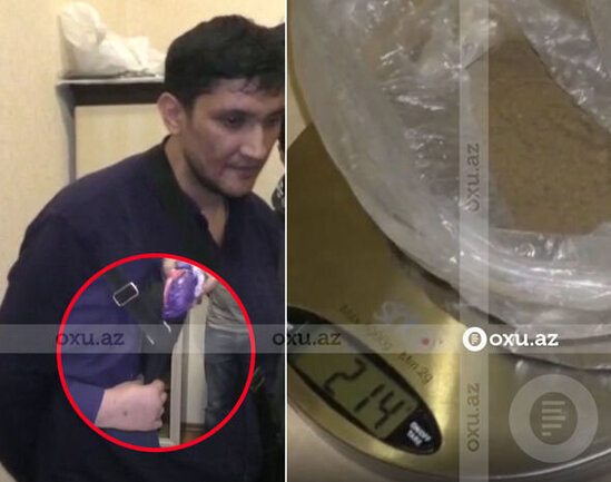 Meyxanaçının üstündən narkotik maddənin çıxma anları - VİDEO