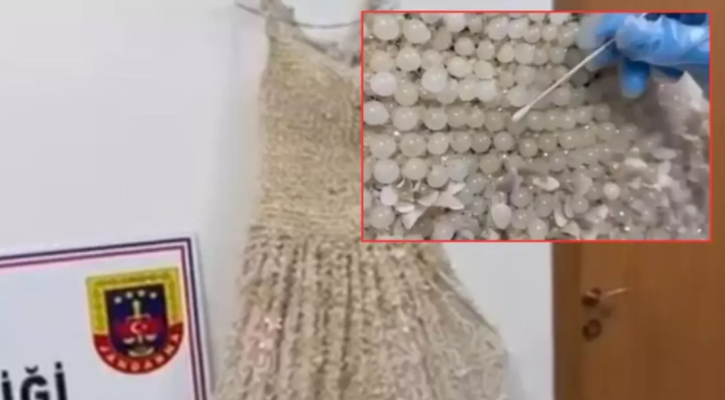 Görün narkotiki hansı üsulla gizlətmək istədilər - Gəlinliklərin muncuqlarında 25 kq maddə aşkarlandı