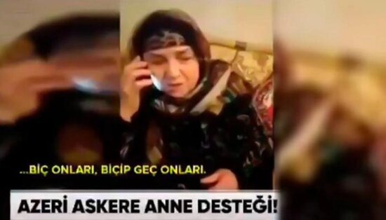 Cəbhədəki nəvəsini telefonda ruhlandıran nənə Türkiyə mətbuatında – VİDEO