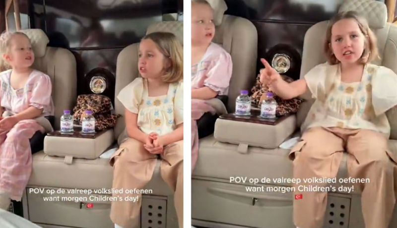 Niderlandlı futbolçunun qızı İstiqlal Marşını əzbər oxudu - VİDEO