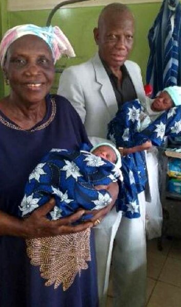 68 yaşlı nigeriyalı qadın əkiz uşaq doğdu- FOTO