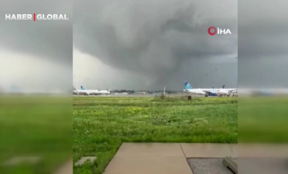 ABŞ Hava Limanı yaxınlığında tornado oldu: yüzlərlə uçuş ləğv edildi