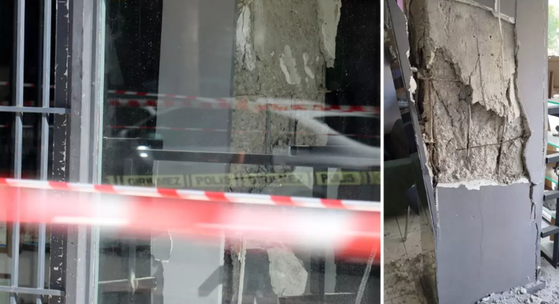 Yaşayış binasının sütunu partladı