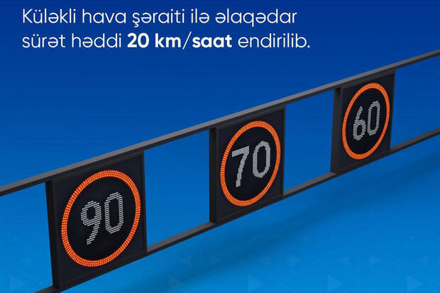 Bakıda bu yolda bəzi zolaqlar üzrə sürət həddi endirilib