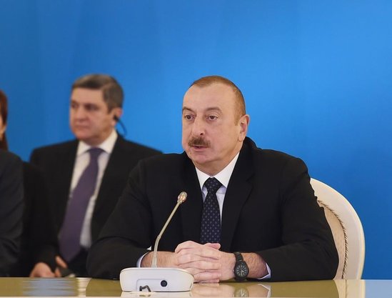 Президент Ильхам Алиев принял участие в пятом заседании министров в рамках Консультативного совета по "Южному газовому коридору" в Баку (ФОТ