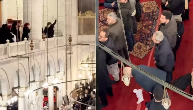 Qadınlar məsciddə hicablarını açıb etiraz aksiyası keçiriblər - VİDEO