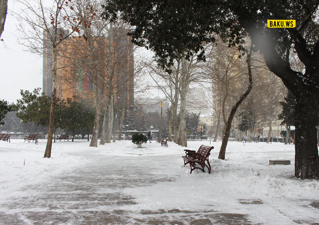 Bakıya güclü qar bu saatdan yağmağa başlayacaq - 2° ŞAXTA - FOTO