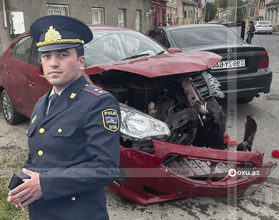 Polis qəza törədib, iki nəfər yaralanıb: DİN araşdırmalara başladı - AÇIQLAMA