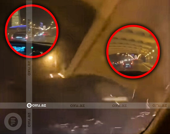 Bakıda təhlükəli manevrlər edən sürücü qəzaya səbəb oldu - ANBAAN VİDEO