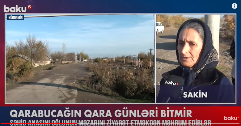 Şəhid anası buna görə oğlunun məzarını ziyarət edə bilmir!