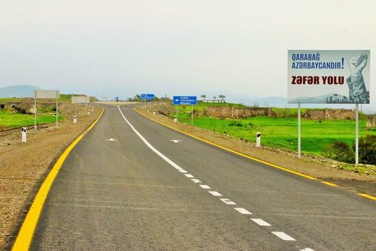 Açılışı olan Zəfər yolunun yeni görüntüləri - FOTO