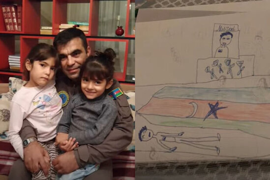 Hər kəsi təsirləndirən şəhid qızı rəssamlığı atasından öyrənib - VİDEO