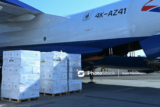 Azərbaycan ukraynalı qaçqınlar üçün növbəti dəfə humanitar yardım göndərdi - FOTO