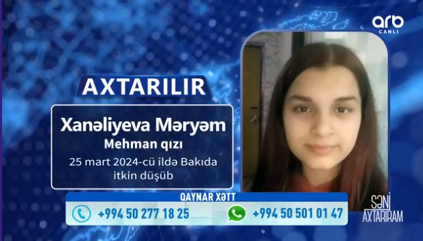 Azərbaycanda 14 yaşlı qız 30 manat pul və şəxsiyyət vəsiqəsini götürüb, evdən qaçdı